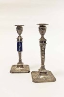 Lot 551 - PAIR OF EDWARDIAN/GEORGE V SILVER NEOCLASSICAL...