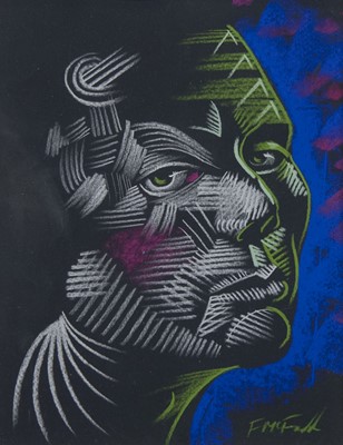 Lot 493 - NEON JUNGLE, A PASTEL BY FRNAK MCFADDEN