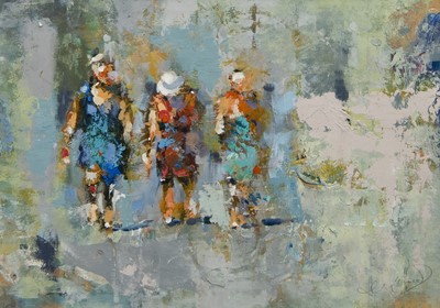 Lot 580 - UNTITLED II, AN OIL BY ANDREW HOOD