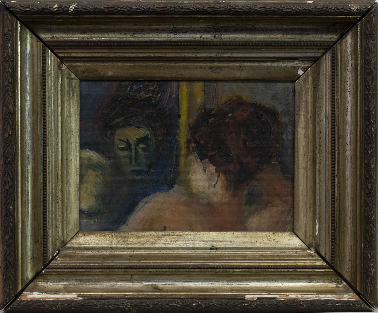 Lot 70 - HEADS, AN OIL BY MAX CHAPMAN