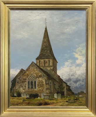 Lot 47 - SHERE CHURCH, AN OIL BY BENJAMIN WILLIAMS LEADER