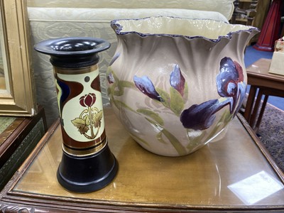 Lot 537 - A BRETBY PLANTER ALONG WITH A VASE