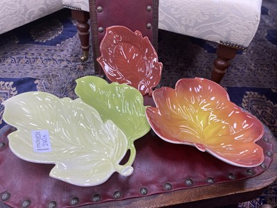 Lot 240A - A LOT OF CARLTON WARE LEAF SHAPED DISHES