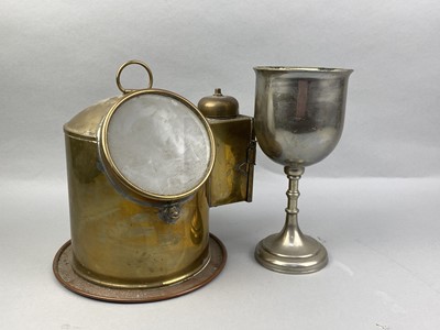 Lot 46 - A COLLECTION OF BRASS, COPPER AND OAK BINNACLES