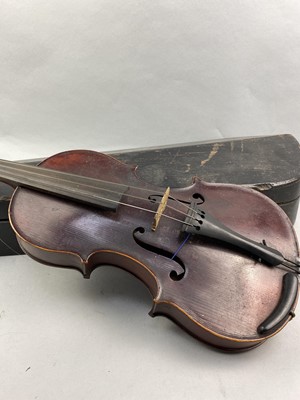 Lot 63 - A LATE 19TH CENTURY VIOLIN AND BOW