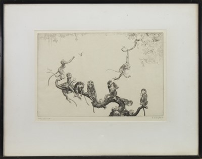Lot 508 - THE DANSANT, A DRYPOINT ETCHING BY LEONARD ROBERT BRIGHTWELL