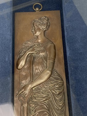 Lot 1681 - A LATE 19TH CENTURY FRENCH BRONZE PLAQUE
