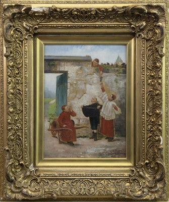 Lot 51 - GRAPES, AN OIL BY PAUL CHARLES CHOCARNE MOREAU