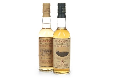 Lot 349 - HALF BOTTLES OF GLENMORANGIE 18 AND 10 YEARS OLD
