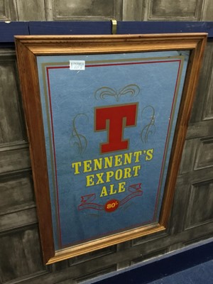 Lot 60 - A TENNENTS EXPORT MIRROR AND ANOTHER