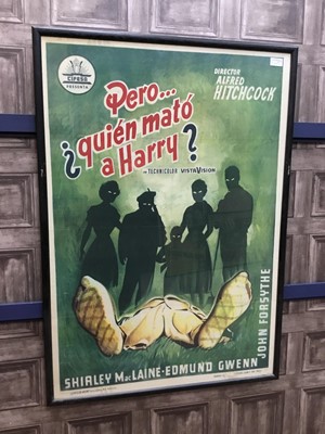Lot 1689 - A LOT OF TWO ALFRED HITCHCOCK SPANISH RELEASE FILM POSTERS