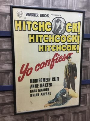 Lot 1690 - A LOT OF TWO ALFRED HITCHCOCK SPANISH RELEASE FILM POSTERS
