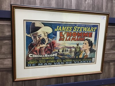 Lot 1695 - A LOT OF THREE BELGIAN POSTERS FOR FILMS STARRING JAMES STEWART