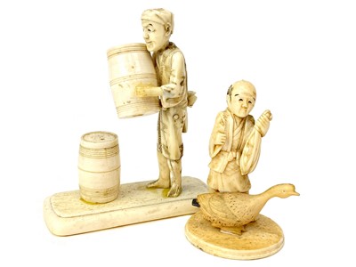 Lot 839 - A LOT OF JAPANESE IVORY CARVINGS