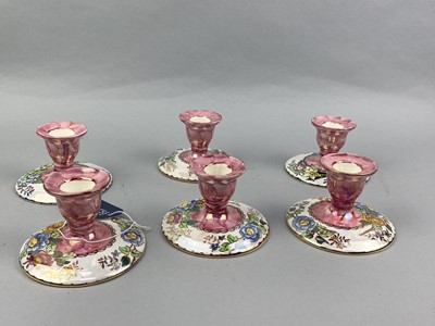 Lot 198 - A LOT OF MALING CERAMICS INCLUDING CANDLE HOLDERS AND BOWLS