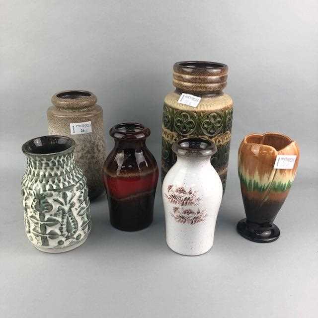 Lot 26 - A LOT OF WEST GERMAN POTTERY VASES
