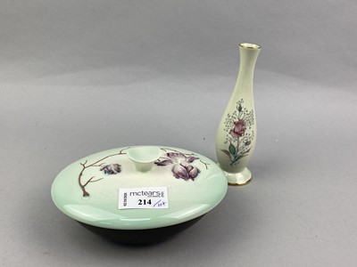 Lot 214 - A CARLTON WARE LIDDED DISH AND OTHER CERAMICS