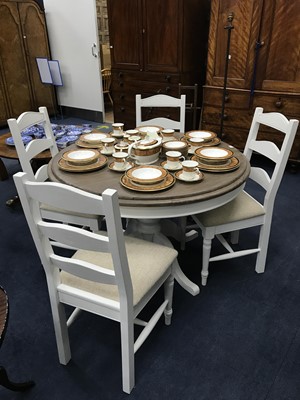 Lot 269 - A MODERN CIRCULAR TABLE AND FOUR CHAIRS