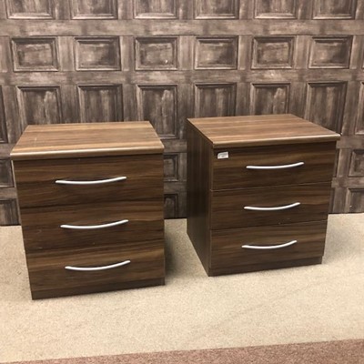 Lot 257 - A PAIR OF MODERN BEDSIDE CHESTS