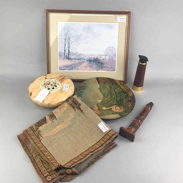 Lot 119 - A SOLUS HANDHELD TELESCOPE, FRAMED PRINT AND OTHER ITEMS