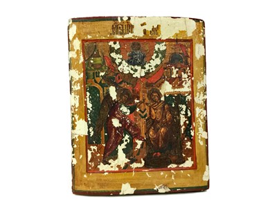 Lot 861 - A RUSSIAN ICON ON WOOD PANEL