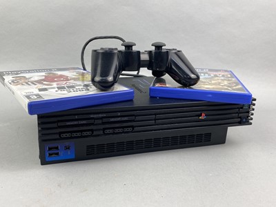 Lot 113 - A PLAYSTATION PSII GAMES CONSOLE, CONTROLLERS AND GAMES