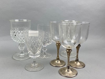 Lot 425 - A LOT OF CRYSTAL AND GLASS GOBLETS