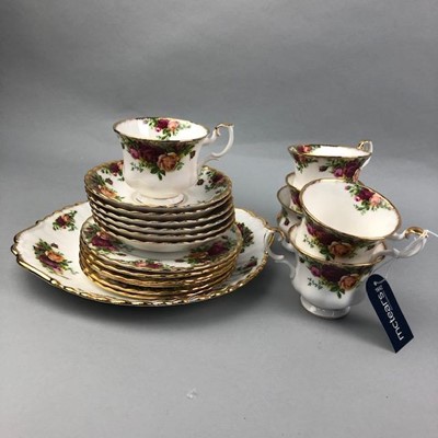 Lot 126 - A ROYAL ALBERT OLD COUNTRY ROSES PART TEA SERVICE ALONG WITH TWO OTHERS