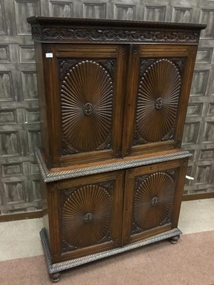 Lot 872 - AN ANGLO INDIAN PADOUKWOOD CABINET
