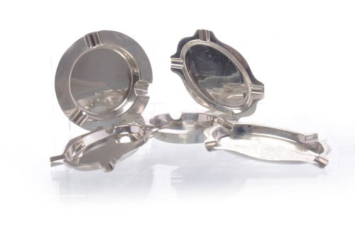 Lot 626 - PAIR OF SILVER ASH TRAYS maker Mappin & Webb...
