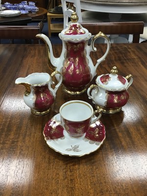 Lot 291 - A LOT OF TWO PART TEA SERVICES ALONG WITH A TRAY