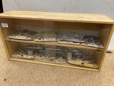 Lot 1725 - A COLLECTION OF WATERLINE MODEL SHIPS