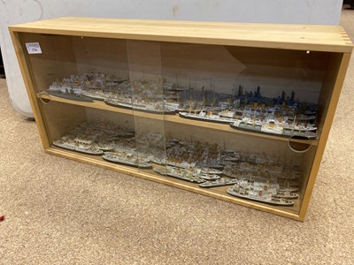 Lot 1726 - A COLLECTION OF WATERLINE MODEL SHIPS