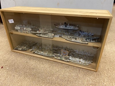 Lot 1728 - A COLLECTION OF WATERLINE MODEL SHIPS