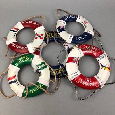 Lot 347 - A LOT OF NOVELTY LIFEBOAT RINGS