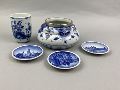 Lot 349 - A LOT OF DELFT AND OTHER BLUE AND WHITE CERAMICS