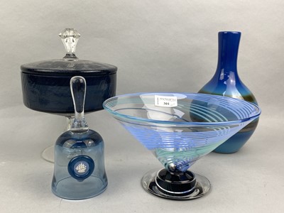 Lot 301 - A CAITHNESS GLASS BOWL AND OTHER GLASSWARE
