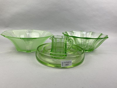 Lot 313 - A LOT OF ART DECO GLASS WARE