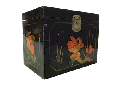 Lot 888 - A LATE 19TH CENTURY CHINESE LACQUERED BOX