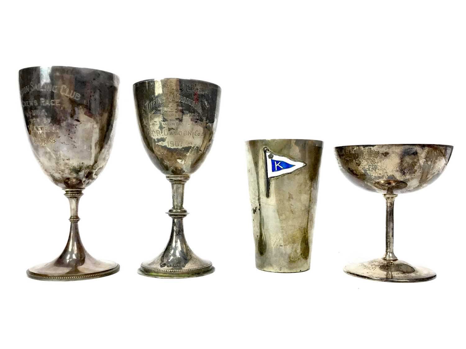 Lot 1714 - A LOT OF FOUR SILVER TROPHY CUPS