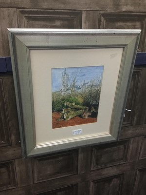 Lot 148 - A LOT OF TWO WATERCOLOURS AND A PRINT