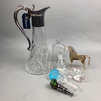 Lot 457 - A 20TH CENTURY CLARET JUG AND OTHER GLASS WARE