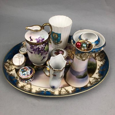 Lot 458 - A NORITAKE CERAMIC TRAY AND OTHER CERAMIC ITEMS