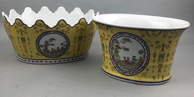 Lot 460 - A 20TH CENTURY CERAMIC PLANTER AND TWO OTHERS