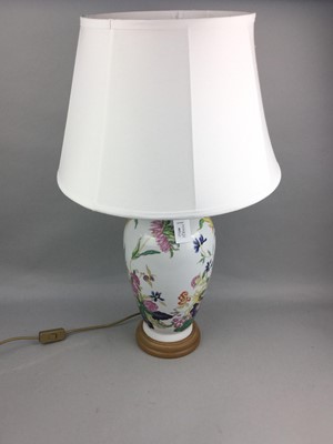 Lot 461 - A 20TH CENTURY CERAMIC VASE CONVERTED TO A LAMP AND OTHER CERAMICS