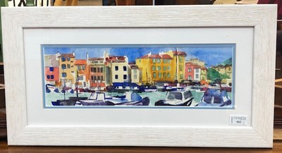 Lot 502 - WATERFRONT, WATERCOLOUR AND TWO OTHER PICTURES