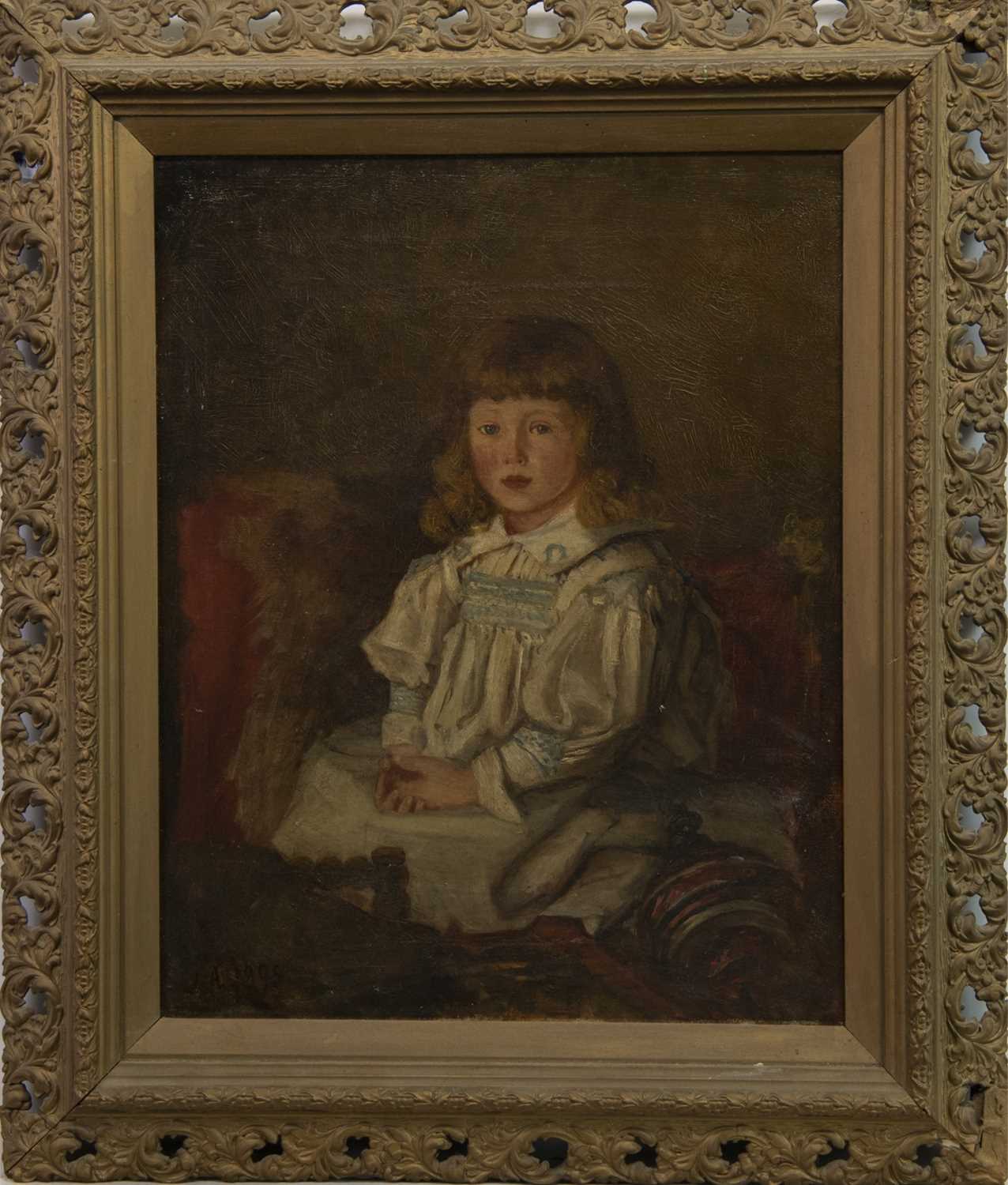 Lot 67 - PORTRAIT OF A YOUNG GIRL, AN OIL