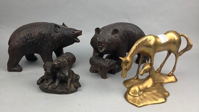 Lot 174 - A LOT OF WOOD AND METAL ANIMALS