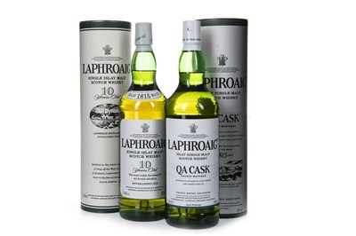 Lot 365 - ONE LITRE OF LAPHROAIG 10 YEARS OLD AND QA CASK