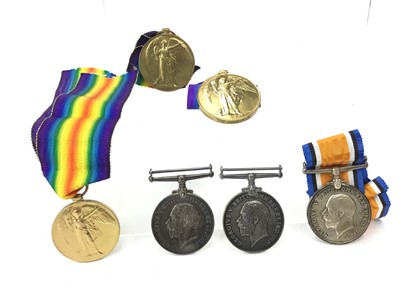 Lot 1306 - A LOT OF SIX WWI MEDALS
